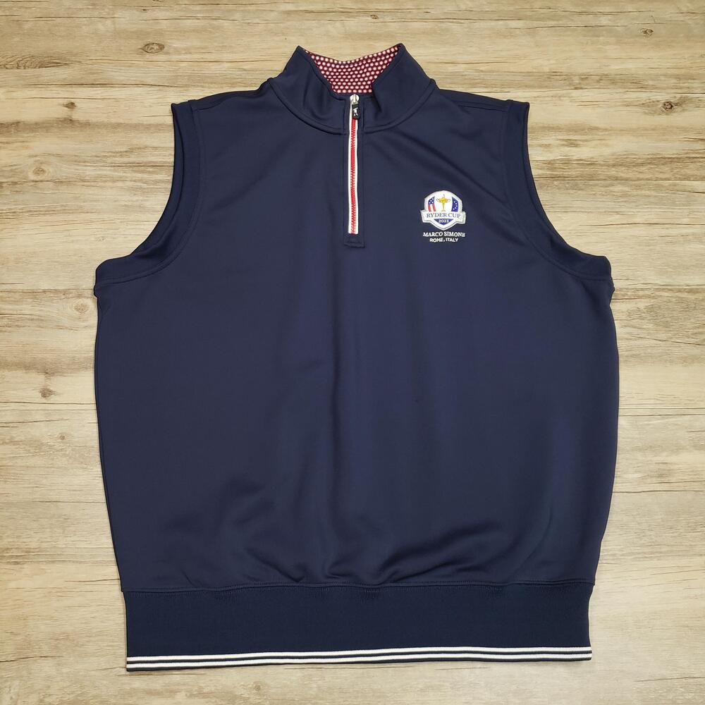 Ryder Cup Jacket Mens Large Blue 1/4 Zip Golf 2023 Marco Simone Fairway & Greene